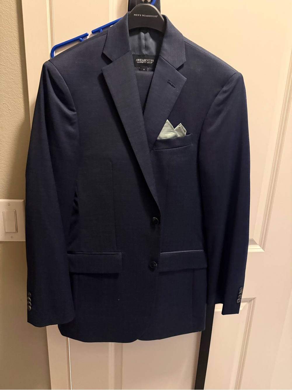 Kenneth Cole Awearness Navy 3 piece suit